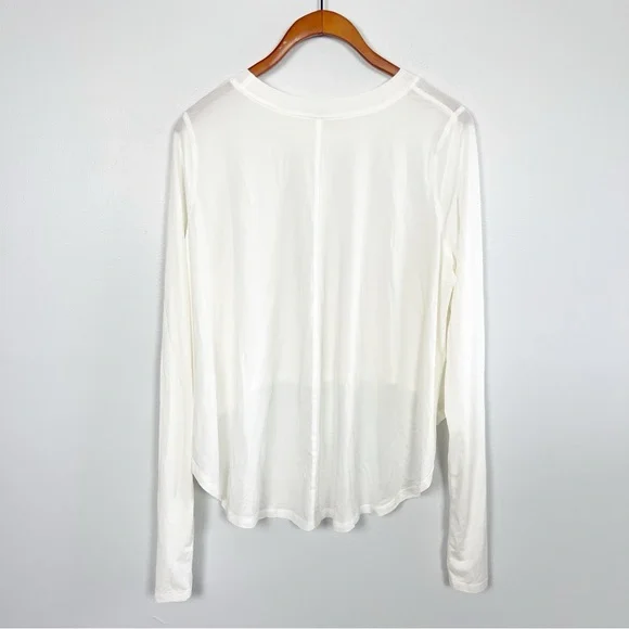 Free People Movement Long Sleeve Layered Top – Off White | Size L - Picture 6 of 7